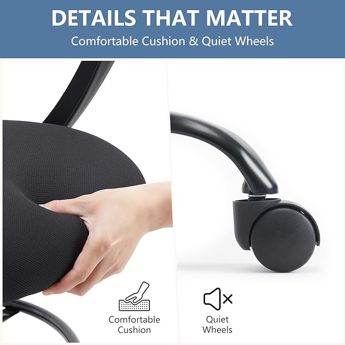 DUMOS Drafting Chair with Flip-up Arms, Tall Office Standing Desk Chair with 360° Rolling Chair, Counter Height Adjustable Ergonomic Mesh Computer Chair, New Black