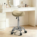 Saddle Stool with Ring Pedal, Adjustable Hydraulic Rolling Chair with Wheels for Medical, Massage, Salon, Spa, Kitchen, and Drafting Use