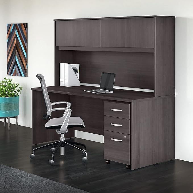 Bush Business Furniture Studio C 72W Desk Hutch, Storm Gray