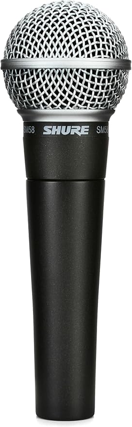 Shure SM58 Pro XLR Dynamic Microphone with Tripod Mic Stand - Professional Studio & Live Performance Cardioid Mic for Vocals, Podcasting, and Recording