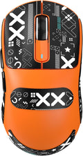ATTACK SHARK X3 Lightweight Wireless Gaming Mouse with Tri-Mode 2.4G/USB-C Wired/Bluetooth,26K DPI, PAW3395 Optical Sensor,Kailh GM8.0 Switch,5 programmable Buttons for PC/Win/Mac(Orange+Stickers)
