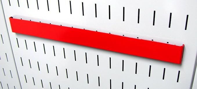 Wall Control Pegboard 14in Accessory Hanger Tool Holder Bracket and Slotted Tool Board - Red (Pack of 2)