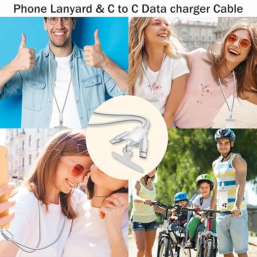 Light Up USB C Cable C to C Fast Phone Lanyard 65W Type C to C Charger Cable Led Light Nylon Braided USB C to C Charger Cord Data Transfer for iPhone 15/16 Series, Samsung Galaxy S24 S23 S22 39inches