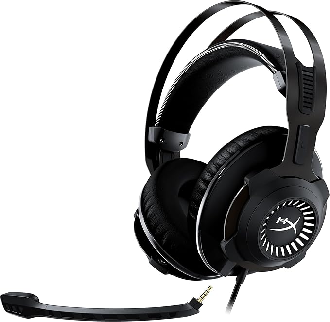 HyperX Cloud Revolver - Gaming Headset with HyperX 7.1 Surround Sound, Signature Memory Foam, Premium Leatherette, Steel Frame, Detachable Noise-Cancellation Microphone
