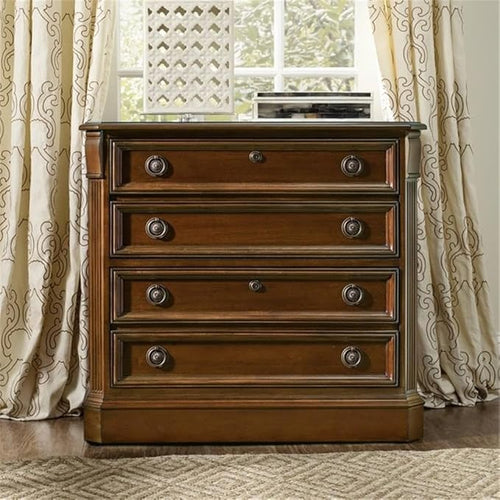 BOWERY HILL Office Set of Executive Desk and 2 Lateral Filing Cabinets