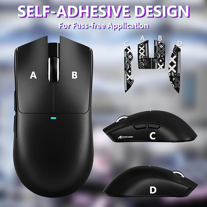 MAMBASNAKE Attack Shark X11SE Lightweight Wireless Gaming Mouse, Tri-Mode 2.4G/USB-C Wired/BT, 22K DPI, PAW3311 Optical Sensor, 59g, 5 Programmable Buttons, 300mAh Battery for PC/Mac(Black-Griptape)