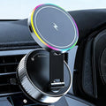 Vacuum Magnetic Phone Charging Holder Mount 15W Fast Wireless Charger for Car Magsafe 360° Adjustable Phone Holder with Nano Gel Suction Cup for iPhone 12-17 Pro Max (K3)
