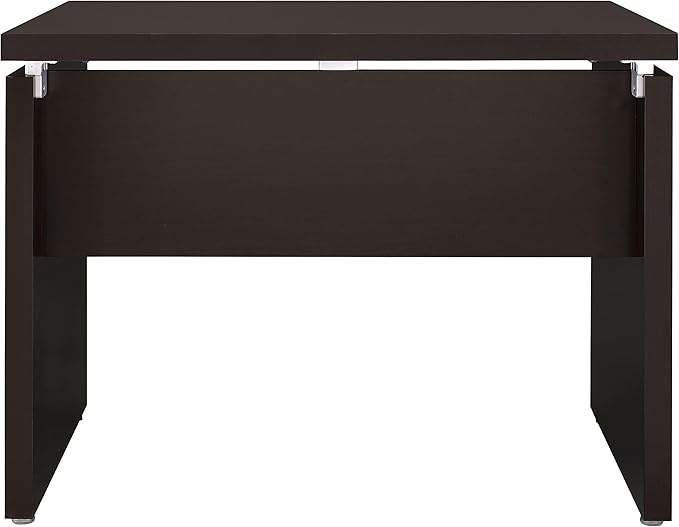Coaster Home Furnishings - Skylar - Wood - L-Shaped Desk Set with Keyboard Tray, Mobile Filing Cabinet with Casters, Three Drawers - Transitional Style - Home Office - Cappuccino - 800891-S4