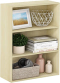 Furinno PASIR Book Shelf, 3-Tier Bookshelf, Storage Shelves Bookcase, 9.7 x 23.7 x 31.5, for Living Room, Bedroom, Home Office, Maple