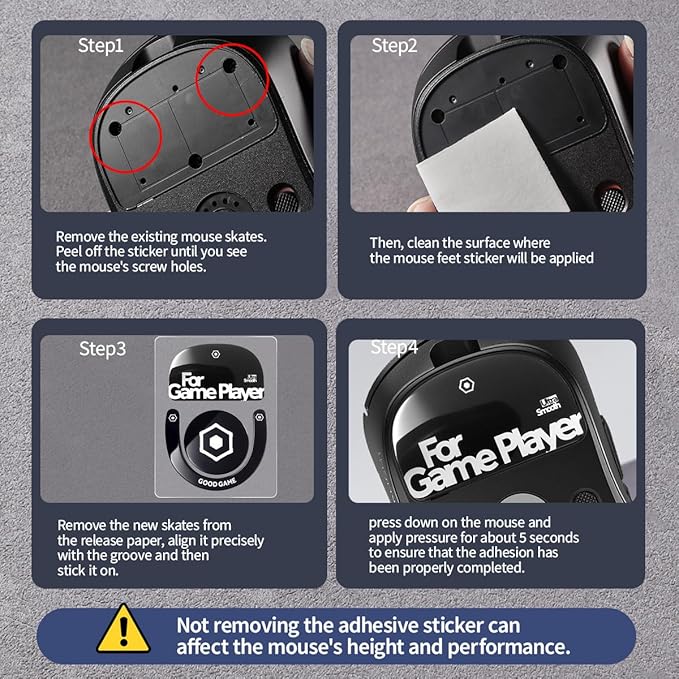 immoenuc Glass Mouse Skates for 2024 Logitech G PRO X Superlight 2 DEX Lightspeed Wireless Gaming Mouse Feet Pads Smooth Durable Game Mouse Accessories (Black)