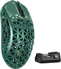 MAMBASNAKE M5 Ultra Carbon Fiber 8KHz Wireless Gaming Mouse,PAW3950MAX Sensor 42K DPI,39g Superlight Tri-Mode 2.4GHz/BT/Wired Computer Mice,Web Driver Support,for Win/Mac/FPS/MOBA/Esports-Green (A)