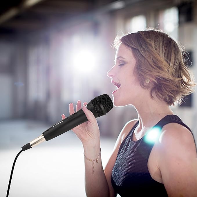 Marengo Dynamic Vocal Microphone for Karaoke Speaker,Wired Handheld Mic with On and Off Switch and 13ft Detachable Cable