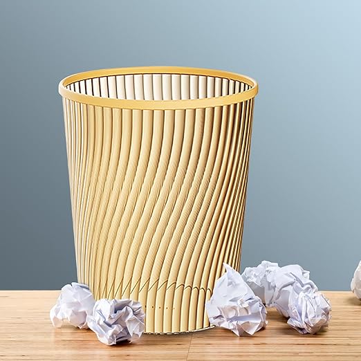 Trashcan for Dorm, 2 Gallon Round Plastic Easy to Clean Durable Waste Basket,Trash Bin Garbage Bin,Slim Cylindrical Room Trash Can for Dorms,Compact Spaces,Kitchen,Bedroom,Office,Bathroom
