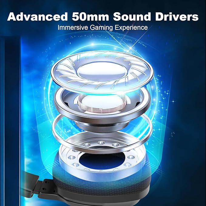 IMYB W82 2.4Ghz Wireless Gaming Headset for Nintendo Switch丨OLED丨Lite, Bluetooth 5.4 Gaming Headphones with Noise Cancelling Microphone, 40Hr Battery, USB & Type-C Connector for PS5, PS4, PC, Laptop