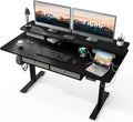 FiCiHi Adjustable Height Standing Desk with 4 Drawers,55 x 30 inches Electric Sit Stand Desk for Home Office,3 Memory Presets,Monitor Stand Riser,USB A/C Charging Port