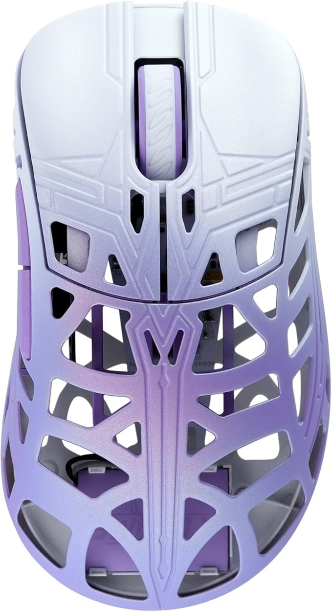 MK x WLMOUSE Sword X Magnesium Wireless 8K Mouse (Black Dot, Amethyst)