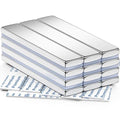 FINDMAG 12 Pack Neodymium Bar Magnets, Powerful Rare Earth Magnets with Double-Sided Adhesive - 60 x 10 x 3 mm