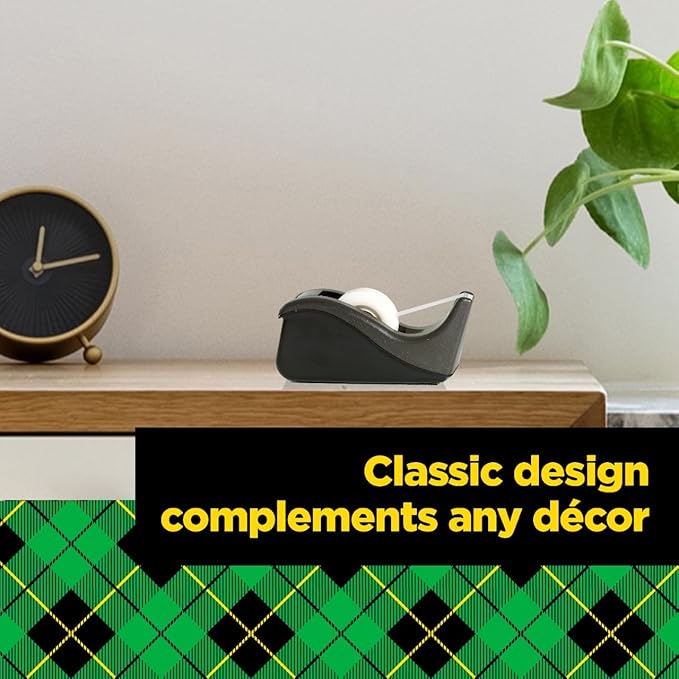 Scotch Desktop Tape Dispenser,Black Two-Tone,1 Dispenser/Pack (C60-BK),(Pack of 12)