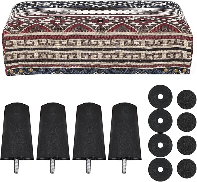 Joveco Foot Rest for Under Desk Fabric with Sponge Stool for Home and Office (Bohemia)