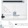 Zonon A4 Portable Drawing Board, Multi-Function Metric Drafting Table Drafting Board with Clear Rule Parallel Motion and Angle Adjustable Measuring System