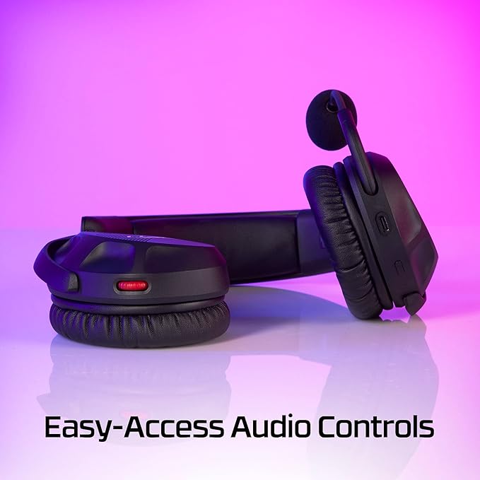 HyperX Cloud Stinger 2 - Wireless Gaming Headset – Compatible with PC. Noise-Cancelling Swivel-to-Mute Microphone, Comfortable Memory Foam, UP to 20 Hours of Battery Life (Renewed) - Grade A
