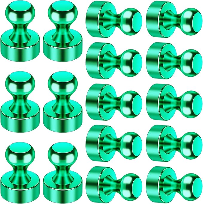 16 Pcs Fridge Magnets, Refrigerator Magnets, Small Strong Magnets, Whiteboard Magnets for Fridge, Magnetic Push Pins for Locker, Kitchen Decor and Accessories, Office, Classroom Organization