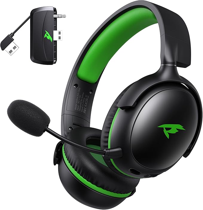 Wireless Gaming Headset for XBOX Series X|S|One, PC, PS5, PS4, Mac, Switch, Gaming Headphones with 2.4GHz, Bluetooth 5.4, 53MM 3D Stereo Sound, 60H Battery, Detachable Noise Canceling Mic, 3.5mm Wired