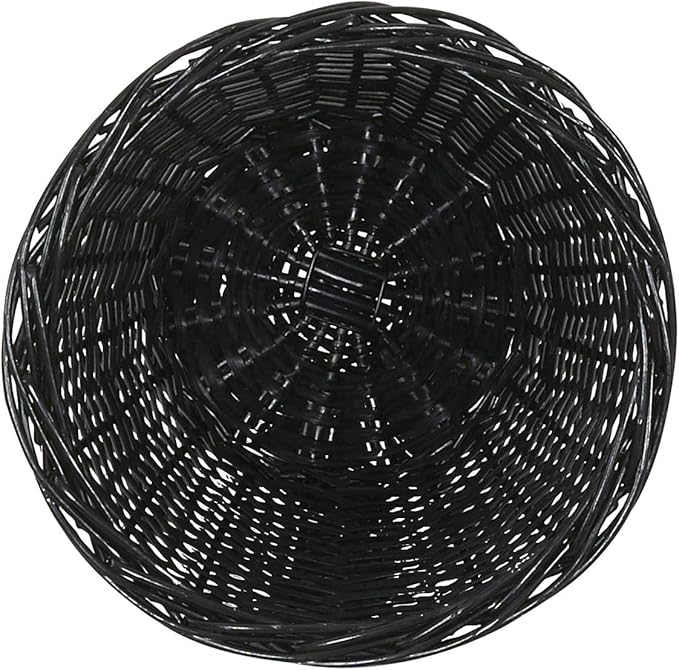 Household Essentials Black Small Willow Wicker Waste Basket