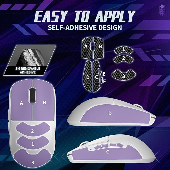 TALONGAMES Mouse Anti Slip Grip Tape Compatible with Pulsar Gaming Gears X2 Mini Gaming Mouse, Palm Sweat Absorption, Thin 0.5mm, Cut to Fit, Easy to Apply, Mouse Skin