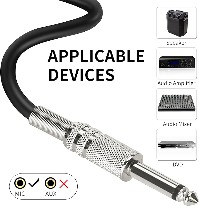 Marengo Dynamic Vocal Microphone for Karaoke Speaker,Wired Handheld Mic with On and Off Switch and 13ft Detachable Cable