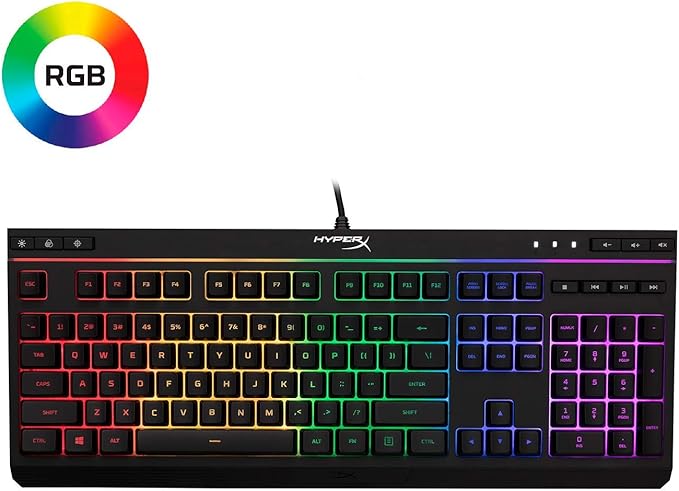 HyperX Cloud Alpha Gaming Headset - Dual Chamber Drivers - Durable Aluminum Frame - Detachable Microphone and HyperX Alloy Core RGB - Gaming Keyboard - Quiet & Responsive - 5-Zoned RGB Backlit Keys