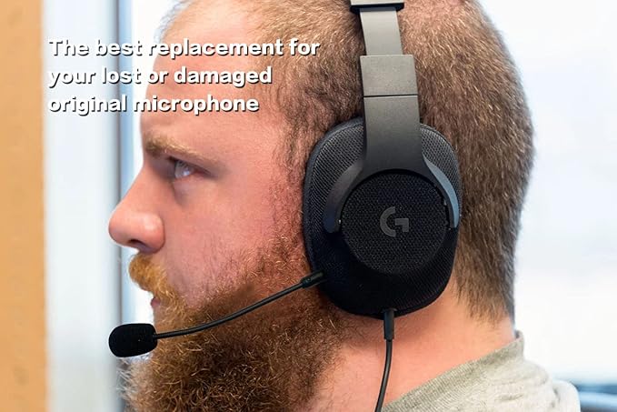 UNCLE LIGHT Replacement Game Mic for Logitech G233 / G433 Headset on PS4 PS5 Xbox One PC, 3.5mm Detachable Boom Microphone