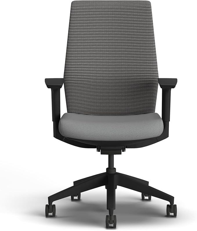 HON Cipher Mesh Office Chair, Standard Cylinder, Height Adjustable Arms, Office Chair with Lumbar Support, Black Mesh, Black Frame, Frost