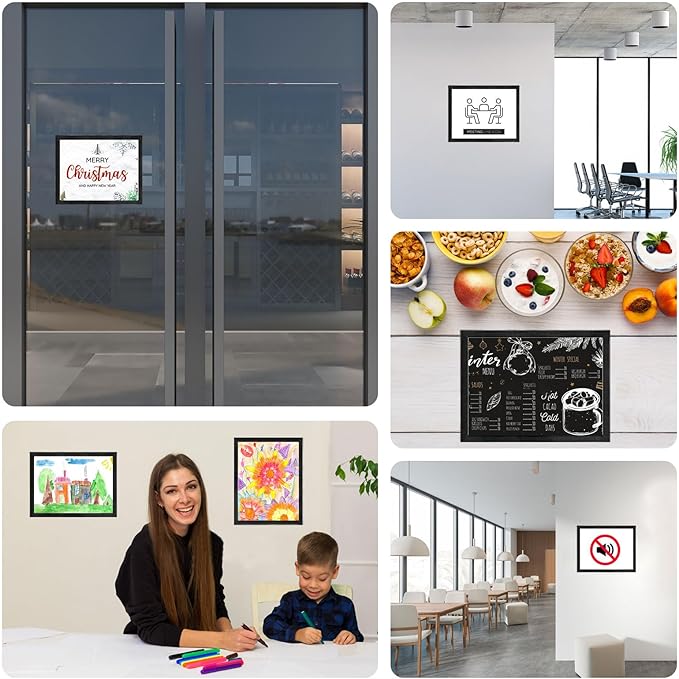 8.5 x 11 Magnetic Sign Holder 25 Pack, Self-Adhesive Wall Mount Sign Holder, Magnetic Document Holder for Home Office Store Poster Paper