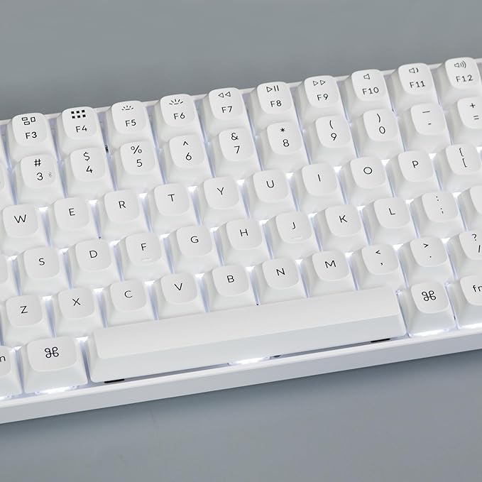 Keychron K4 Pro QMK/VIA Bluetooth Wireless Mechanical Keyboard, 96% Layout Custom Programmable Gaming Keyboard with White Backlit, Hot-Swappable K Pro Brown Switch for Mac Windows Linux - White