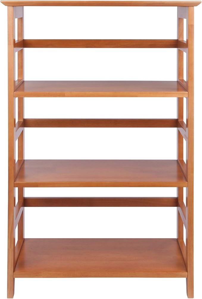 Winsome Studio 3-Tier Bookshelf, Classic Display Bookcase, Functional & Stylish Shelving Unit for Convenient Home Storage in Living Room, Bedroom, Office, Dorm
