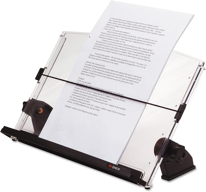 3M DH630 in-Line Document Holder, 14-Inch x5-1/2-Inch x9-1/2-Inch, Clear/Black