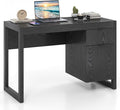 Giantex Computer Desk with Drawer & Storage Cabinet, Wooden Home Office Desk, Modern Executive Laptop PC Table Computer Workstation, Study Writing Desk for Home Office, Bedroom, Living Room
