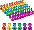 60 PCS Colorful Strong Magnetic Push Pin Magnets, Office Classroom Magnets,6 Assorted Color, Perfect to use as Kitchen Home and School, Map Magnets,Whiteboard Magnets