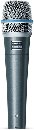 Shure BETA 57A Instrument Microphone - Supercardioid Dynamic Mic for Vocal and Instrumental Applications with High Output Neodymium Element, Durable Steel Mesh Grille and Shock Mount