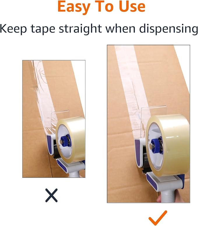 Amazon Basics Packaging Tape Dispenser Gun, Easy-to-Use, Side Load Design, Well Built, for 1.88-Inch Wide Packing Tape