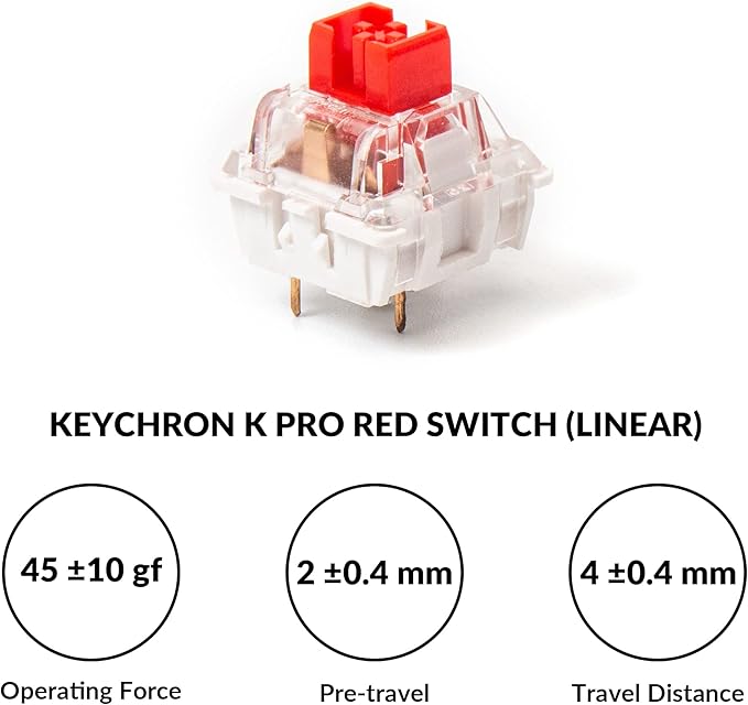 Keychron V1 75% Wired Mechanical Keyboard, QMK/VIA Programmable, Hot-swappable Red Switches, Compatible with Mac Windows Linux - Carbon Black