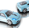 elec Space Wireless Mouse 2.4GHz Cool Sport Car Shape Wireless Mouse Optical Cordless Mice with USB Receiver for PC Laptop Computer 1600 DPI 3 Buttons (Light Blue)