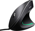 Wired Vertical Mouse, Optical Ergonomic Mouse with 4 Adjustable 800/1200/2000/3200, 5 Buttons USB Computer Mouse, Better for Large and Medium Sized Hands