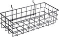 RightArrange Pegboard Basket Size S, Black - Hooks to Any Peg Board - Square Style Wire Shelf Baskets - Organize Tools, Workbench, Accessories, Garage Storage - Wall Organizer Attachments