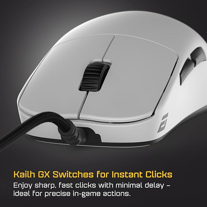 ENDGAME GEAR OP1 8k v2 White – Esports Gaming Mouse with Cable, 30K DPI Optical Sensor, 8000Hz Polling, Hot-Swappable Switches & Claw-Grip Design
