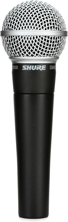 Shure SM58 Pro XLR Dynamic Microphone with Tripod Mic Stand - Professional Studio & Live Performance Cardioid Mic for Vocals, Podcasting, and Recording