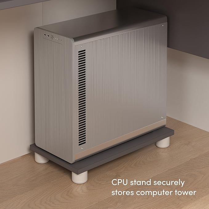 Bestar Connexion U-Shaped Workstation with Three Drawers, 72W, Slate/Sandstone