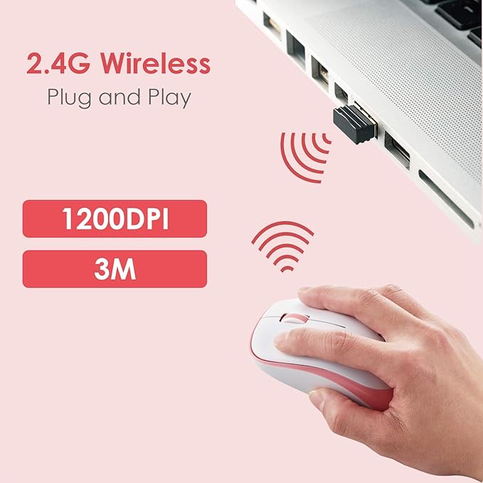 ELECOM 2.4G Wireless, Portable Mobile Smiley-Face Mouse for Right/Left Handed Use, IR LED, 1200 DPI 2.5 Years Long Battery Life, Recommended Silent Click (M-IR07DRSPN)