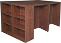 Regency Legacy Stand Up 2 Desk/Storage Cabinet/Lateral File Quad with Bookcase End- Cherry